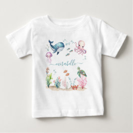 Under Sea Colorful Animals Personlig Namn T Shirt