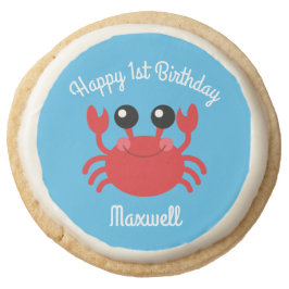 Under Sea Crab Birthday Shortbröd Cookies