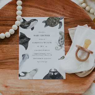 Under Sea Creater Baby Shower-inbjudan Inbjudningar