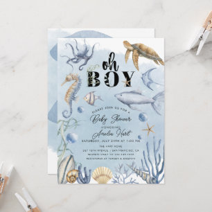 Under Sea Cute Baby Shower Inbjudningar