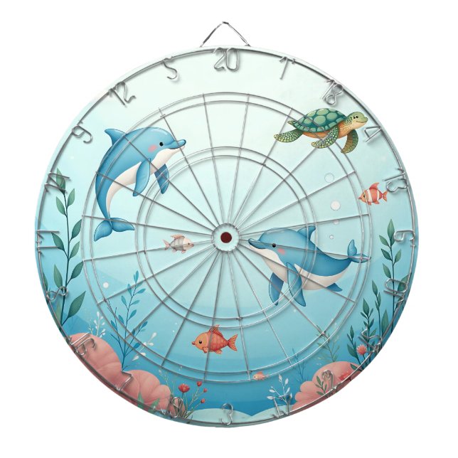 Under Sea Cute Kids Darttavla (Framsidan)