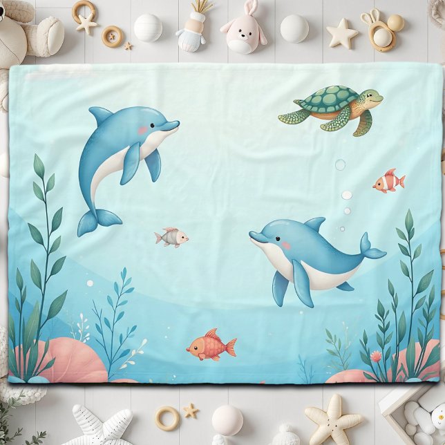 Under Sea Cute Kids Fleecefilt (Skapare uppladdad)