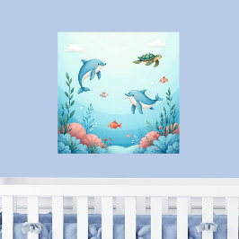 Under Sea Cute Kids Poster