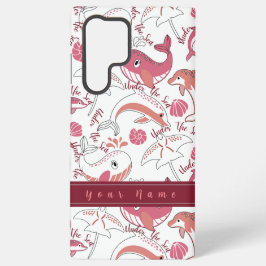 Under Sea Cute Marine Animals Mönster Print