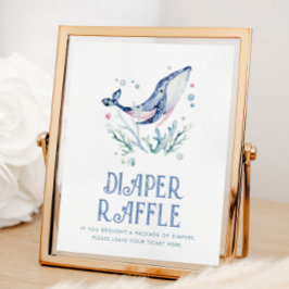 Under Sea Diaper Raffle Sign Poster