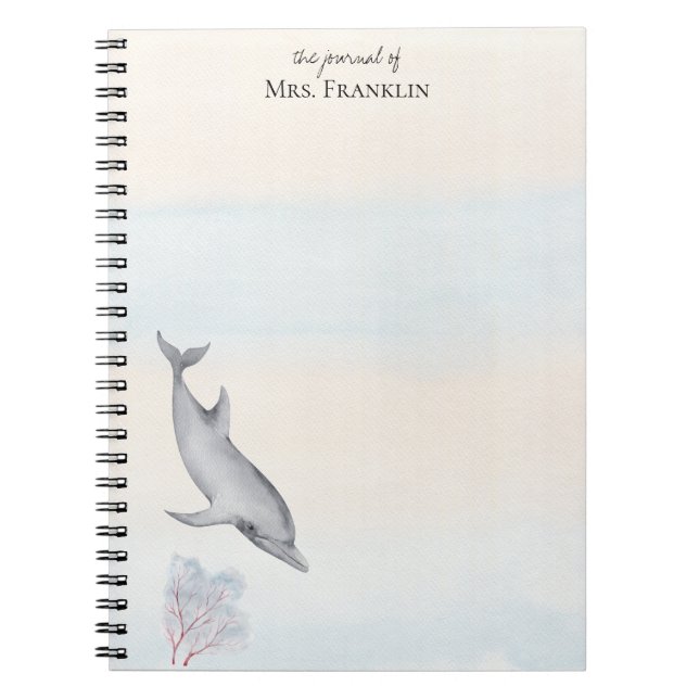 Under Sea Dolphin Personlig 2 Anteckningsbok (Framsidan)