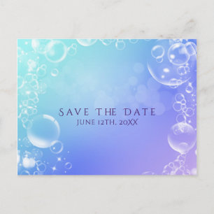 Under Sea Enchanted Bubbles Save the Date Meddelande Vykort