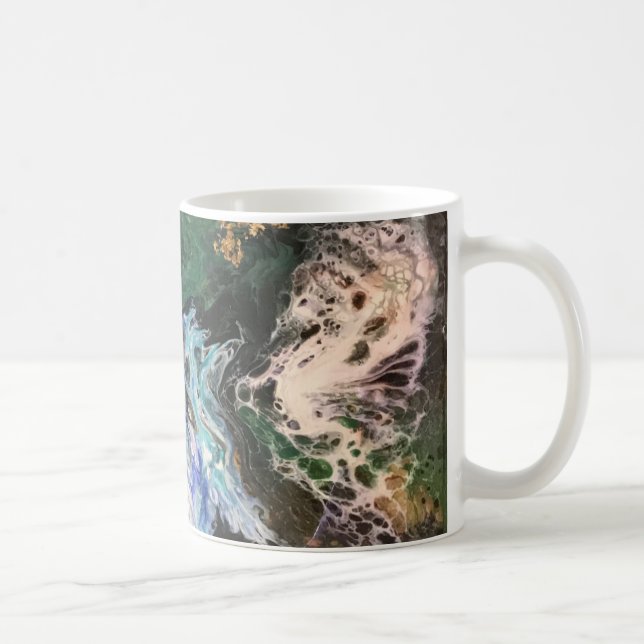 Under Sea Fairy-seriens målning i grönt Kaffemugg (Höger)