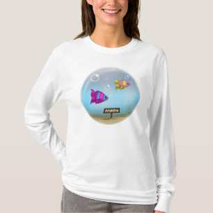 Under Sea Fish Bowl Design - Långärmad Hoody Tröja