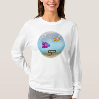 Under Sea Fish Bowl Design - Långärmad Hoody Tröja