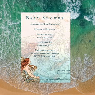Under Sea Flicka Shower Inbjudningar