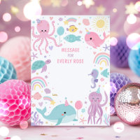 Under Sea Födelsedagsfest Note Card