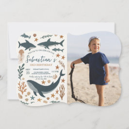 Under Sea Födelsedagsfest Photo Call Inbjudningar