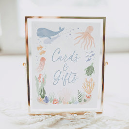 Under Sea Födelsedagskort and Gifts Sign Poster