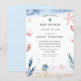 Under Sea Gender Neutral Baby Shower Inbjudningar
