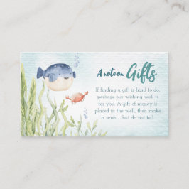 Under Sea Gift Note Baby Shower Card Tilläggskort