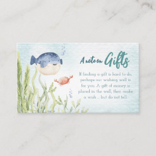 Under Sea Gift Note Baby Shower Card Tilläggskort
