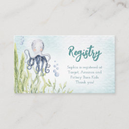 Under Sea Gift Registry Baby Shower Card Tilläggskort