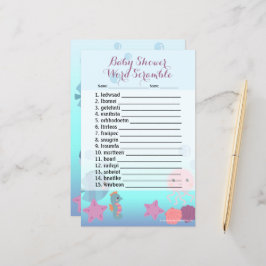 Under Sea Girl Baby Shower Ord-skampen