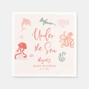 Under Sea Girl Baby Shower Pappersservett