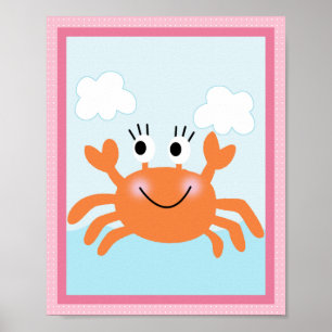 Under Sea/ Girl /Sjöliv/Rosa Art Poster