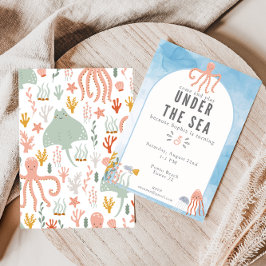 Under Sea Girls Birthday Inbjudningar
