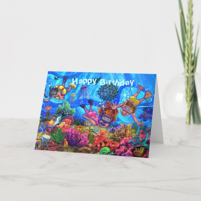 Under Sea Grattis på födelsedagen Card Kort (Framsida)