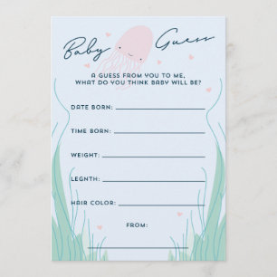 Under Sea Jellyfish Baby Gissa Inbjudningar