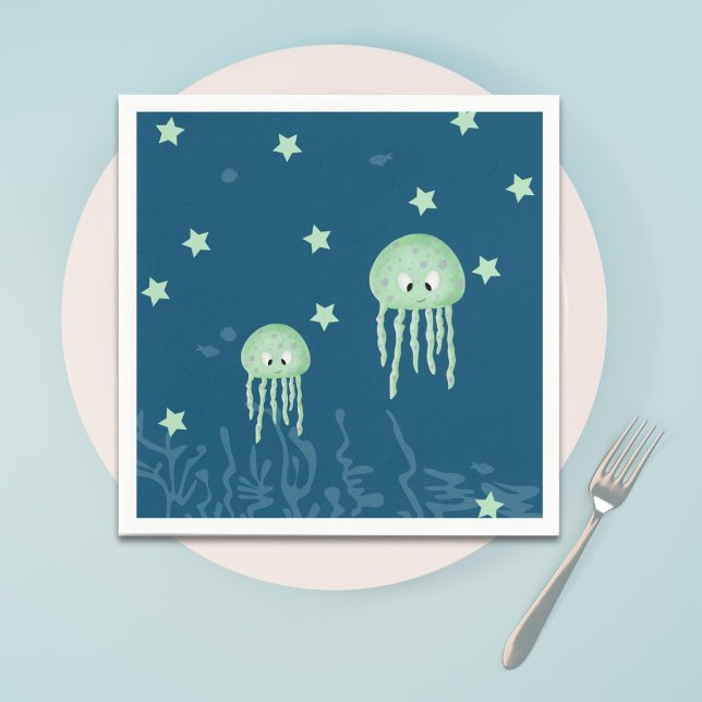 Under Sea Jellyfish Baby Shower Pappersservett (Skapare uppladdad)