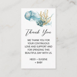 Under Sea Jellyfish Baby Shower - tackkort Tilläggskort