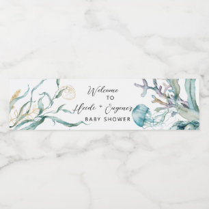 Under Sea Jellyfish Vattenflaska Labels Vattenflaskor Etikett