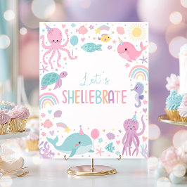 Under Sea Låt oss Shellebrate-Födelsedagsfesten Poster
