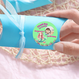 Under Sea Magic Sjöjungfru Girly Photo Runt Klistermärke