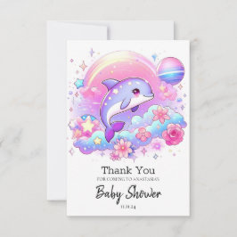 Under Sea Majestic Dolphin Baby Shower Tack Kort