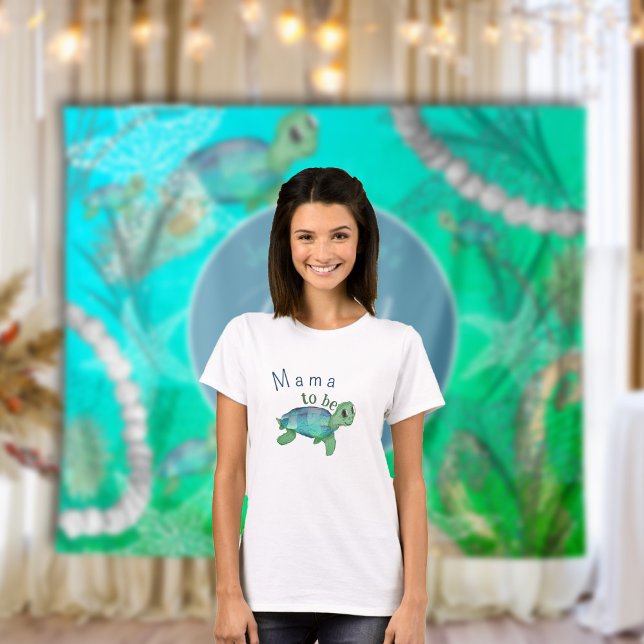 Under Sea Mamma to be Baby Shower T Shirt (Under the Sea Mama to Be Baby Shower T-Shirt)