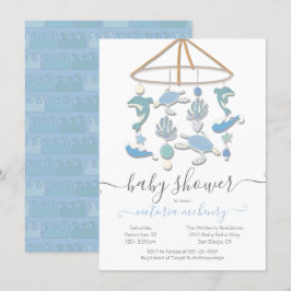 Under Sea Mobile Baby Shower-inbjudan Inbjudningar