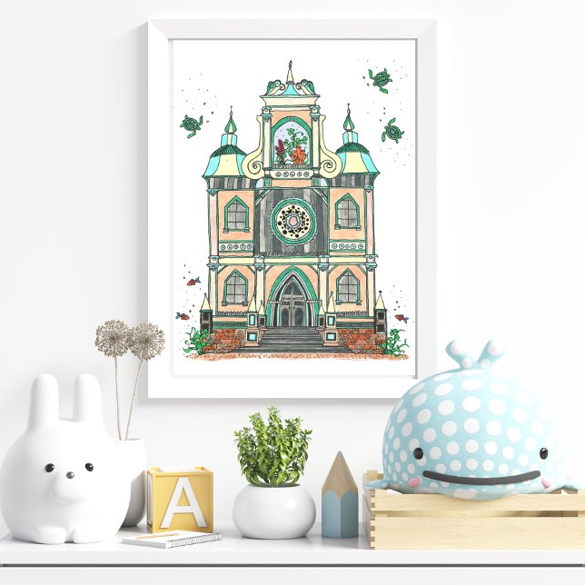 Under Sea Nursery Art Poster (Under the Sea Nursery Art Print)