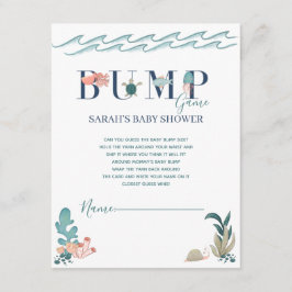 Under Sea Ocean Animals Baby Shower Bump Game Tilläggskort