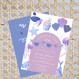 Under Sea Ocean Animals Baby Shower Inbjudningar