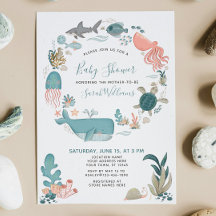 Under Sea Ocean Animals Baby Shower-skript