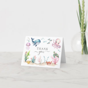 Under Sea Ocean Animals Baby Shower Tack Kort