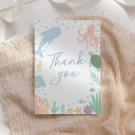 Under Sea Ocean Animals Baby Shower Tack Kort