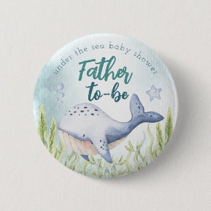 Under Sea Ocean Baby Shower Far-knappen Knapp