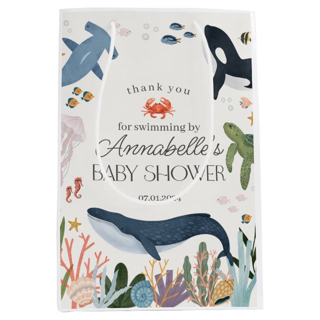 Under Sea Ocean Baby Shower-favoriter (Framsidan)