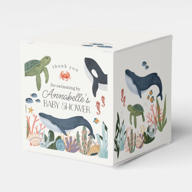 Under Sea Ocean Baby Shower-favoriter Presentaskar (Framsidan Sidan)