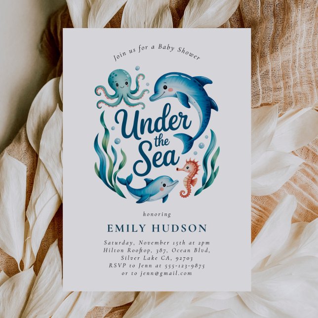 Under Sea Ocean Baby Shower Inbjudningar (Skapare uppladdad)