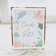 Under Sea Ocean Baby Shower-kort och presenter
