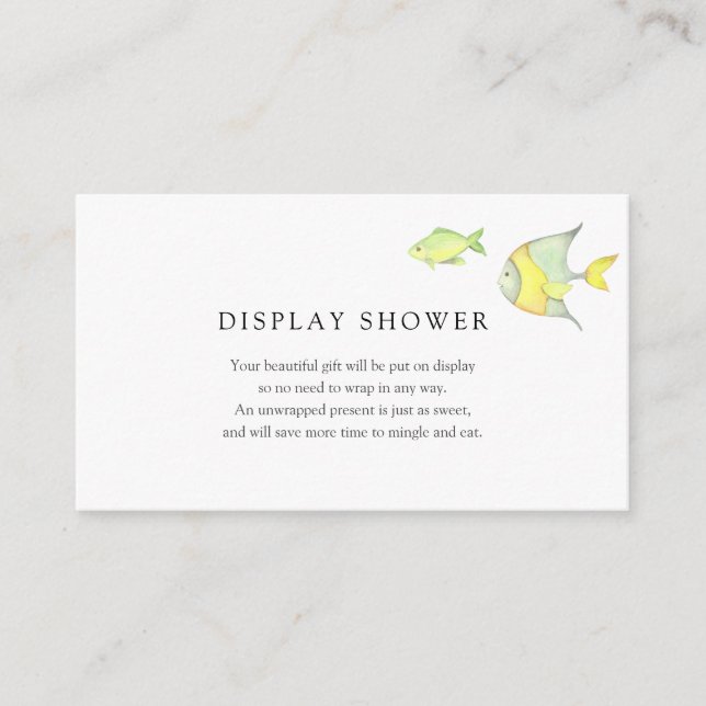 Under Sea Ocean Baby Shower-kortet Tilläggskort (Framsida)