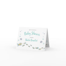 Under Sea Ocean Thated Baby Shower-inbjudan