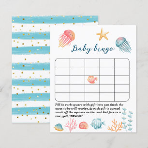 Under Sea Ocean Watercolor babydusch bingo g